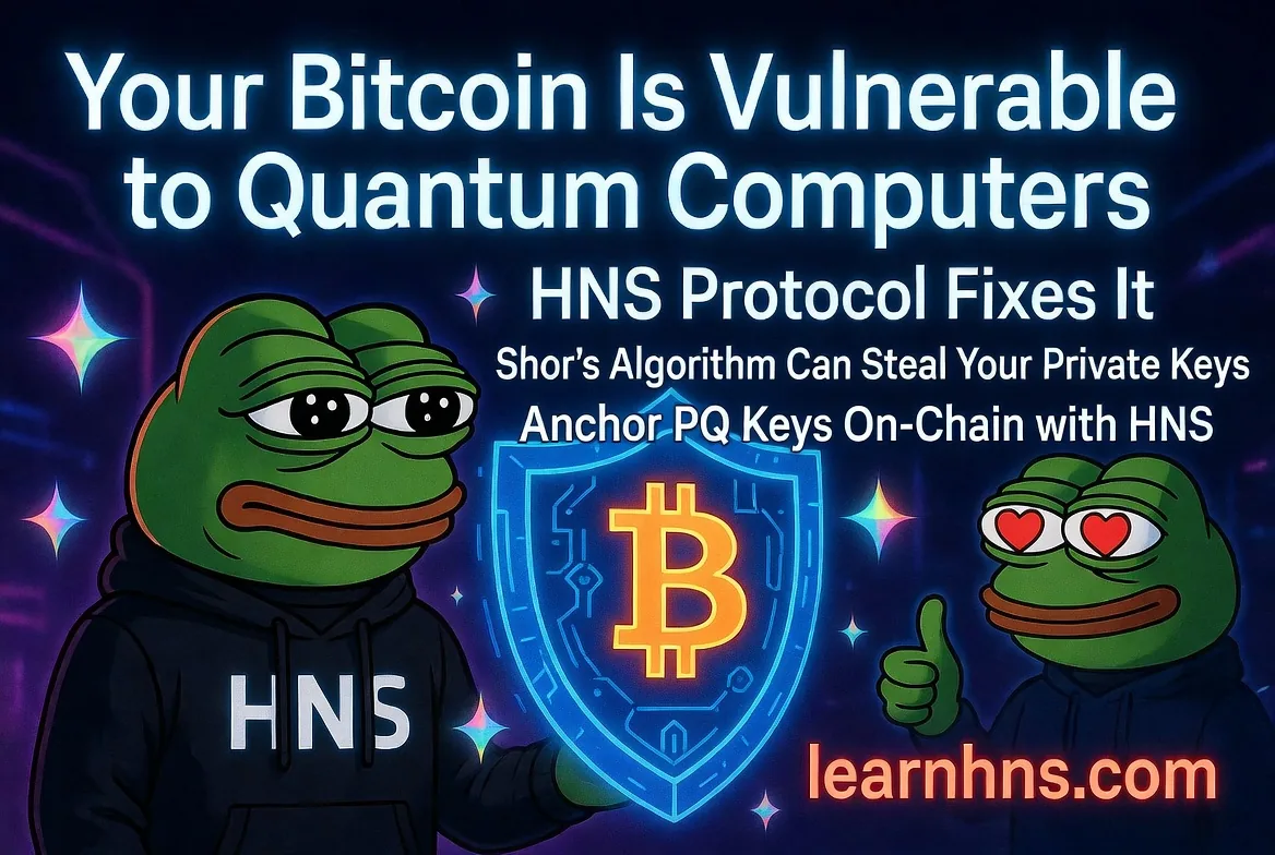 Your Bitcoin Is Vulnerable to Quantum Computers. Here's How the HNS Protocol Fixes That.