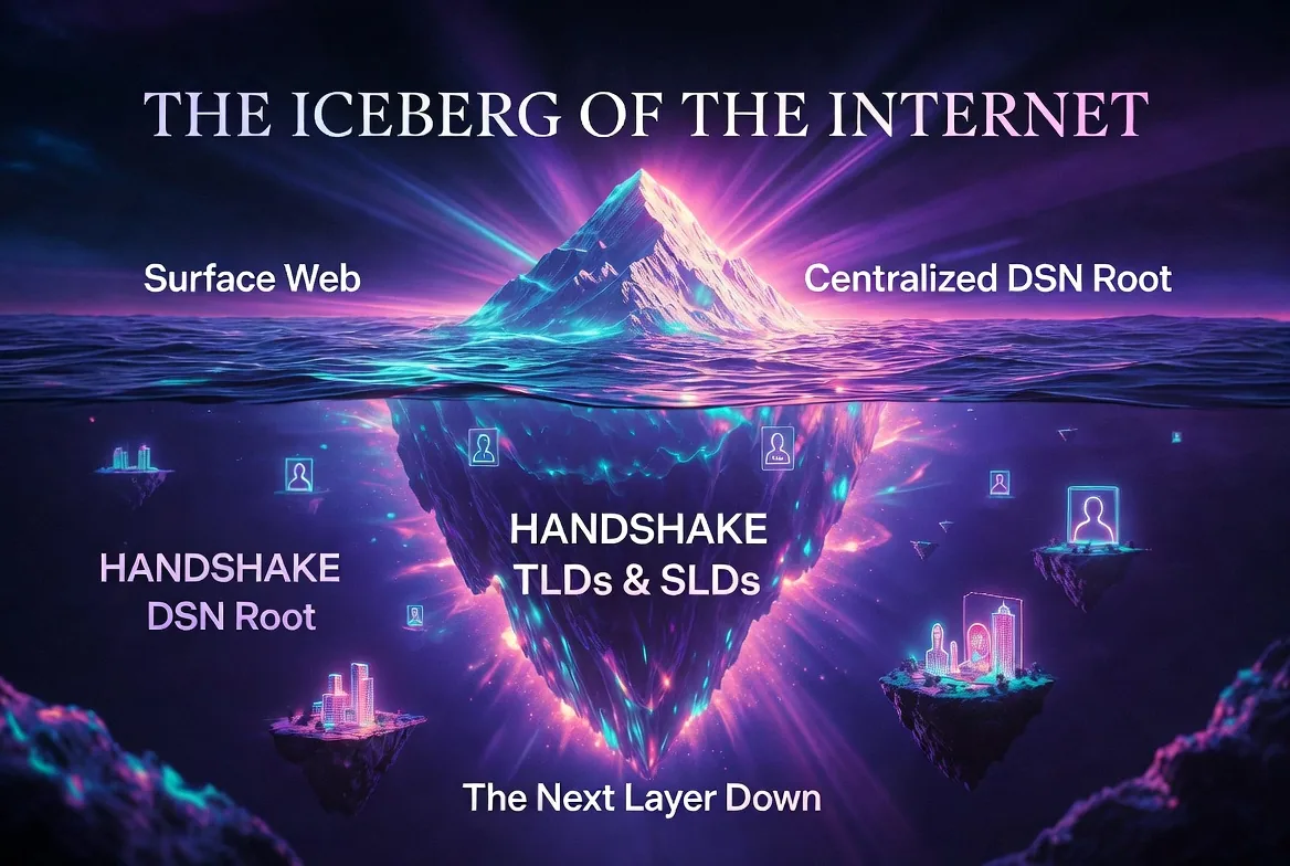 The Iceberg of the Internet: What's Really Happening Now, and Why Handshake TLDs and SLDs Are the Next Layer Down