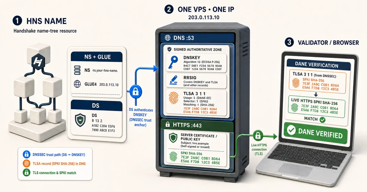 Set Up DNSSEC and DANE for an HNS Website