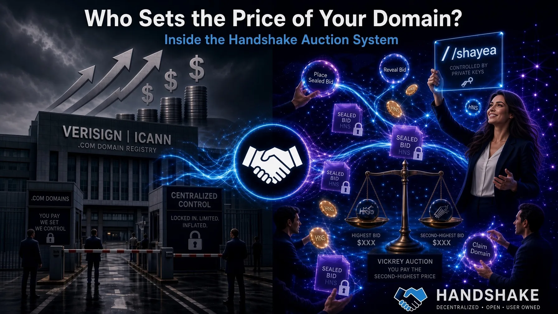 Who Sets the Price of Your Domain? Inside the Handshake Auction System